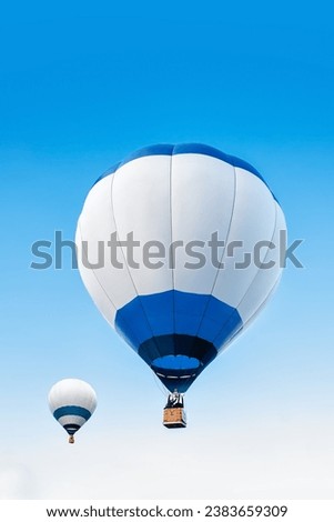 colorful hot air balloons on blue sky Royalty-Free Stock Photo #2383659309