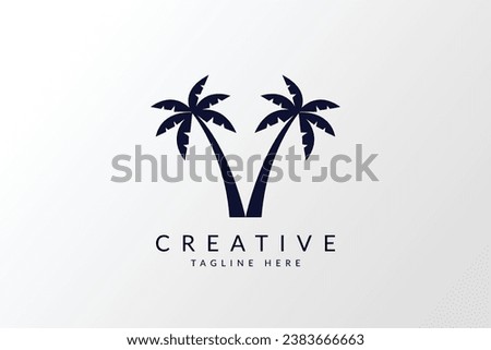Palm tree logo, palm tree vector