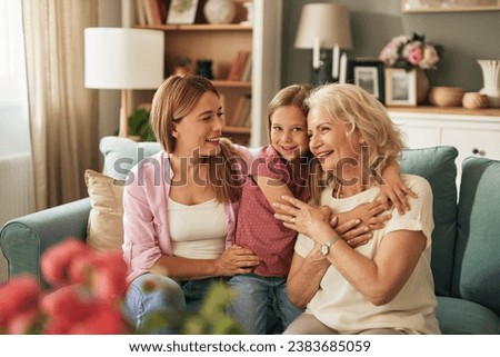 Three female generation portrait at home Royalty-Free Stock Photo #2383685059