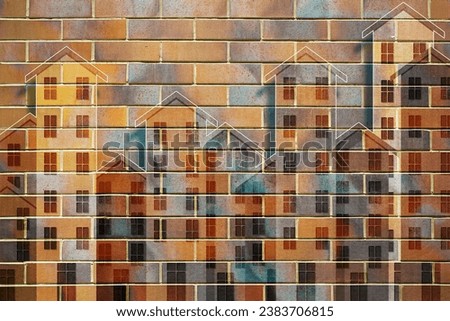 Building activity, construction industry and housing development concept with imaginary cityscape - Real estate market or Homeowner Association concept Royalty-Free Stock Photo #2383706815