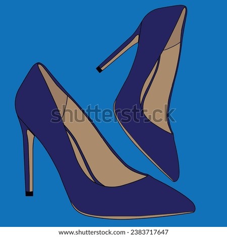 vector ladies shoes high heels illustraton