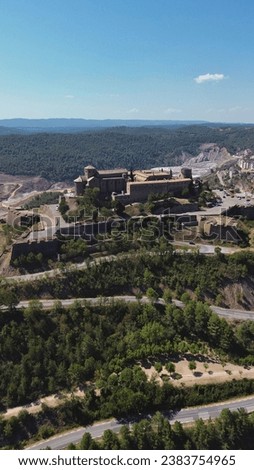 drone photo Cardona castle, Castillo de Cardona Spain Europe