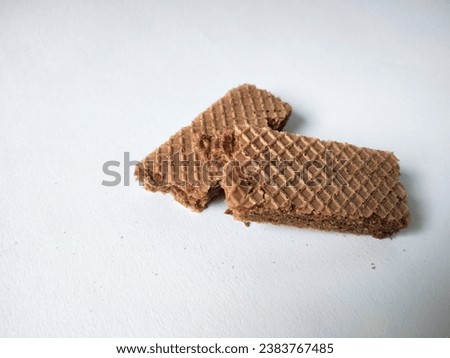 Chocolate wafers isolated on a white background