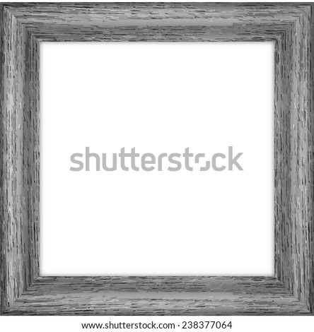 Old wood frame isolated on white