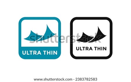 Ultra thin logo vector design. Suitable for business, technology, object and information Royalty-Free Stock Photo #2383782583