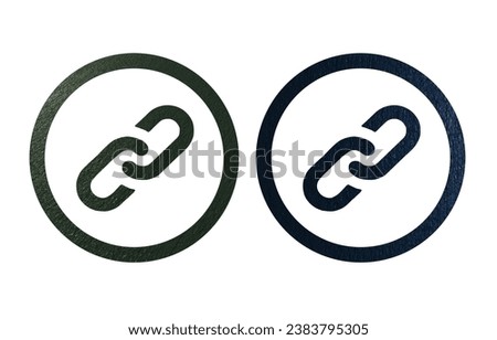 chain icon symbil with texture for luxury brochure invitation ad or web template paper Royalty-Free Stock Photo #2383795305