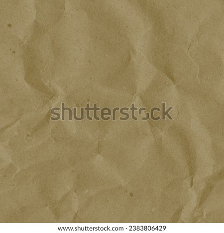 Recycled crumpled yellow paper texture background. Royalty high-quality free stock photo image of Wrinkled and creased abstract backdrop, wallpaper with copy space, top view