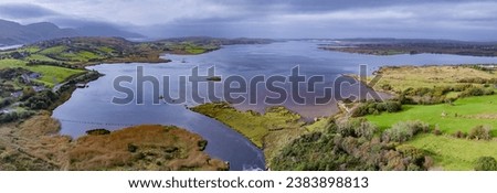 Aerial view of the Atlantic coast by Ardara in County Donegal - Ireland