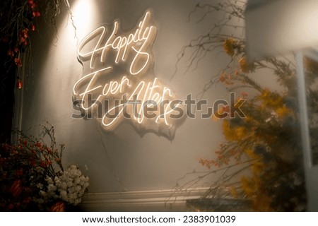 LED Acrylic Neon Sign Board of Happy Ever After