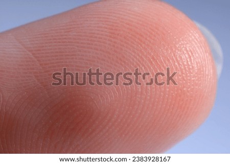 Macro view of finger with friction ridges