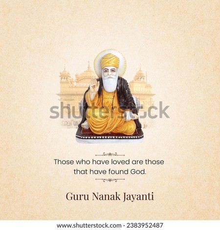 Happy Guru Nanak Jayanti, gurudwara, Guru Govind singh jyanti Royalty-Free Stock Photo #2383952487