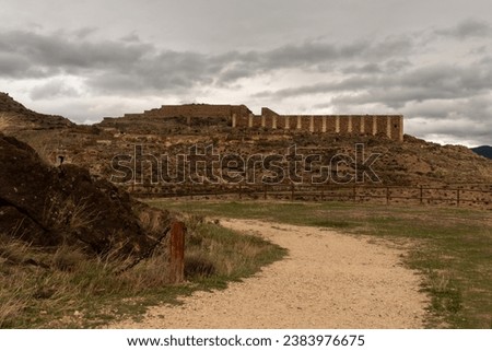 Discover the awe-inspiring Roman Forum ruins in Calatayud, Spain, at the entrance to Bilbilis. This captivating image is perfect for stock agencies.