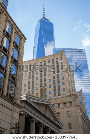 A stunning stock photo of One World Trade Center, the tallest building in the Western Hemisphere. 