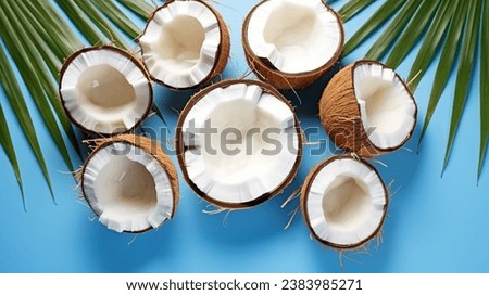 coconut flakes HD 8K wallpaper Stock Photographic Image