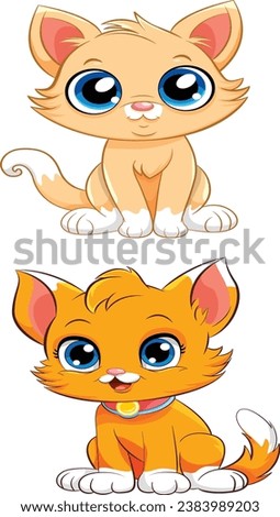 
cute cat with different color. eps