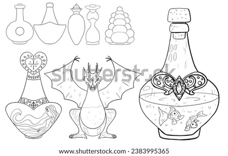 the design of a magic potion bottle for games