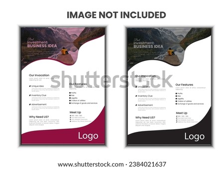 Creative corporate business flyer template, Corporate Business flyer template, Flyer Template Geometric shape used for business poster layout, business flyer template with minimalist layout, Graphic  Royalty-Free Stock Photo #2384021637