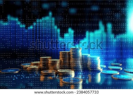 Stock market, digital effect, JPG high quality image