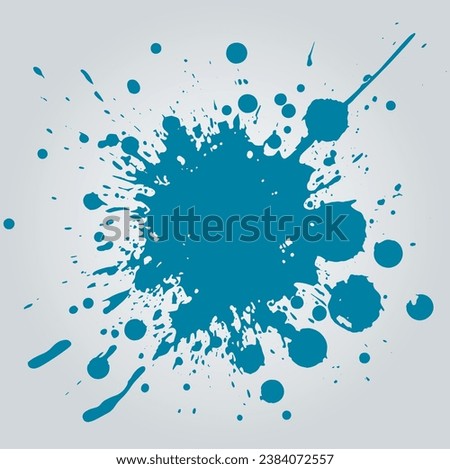 An abstract portrayal in vector form, depicting paint splatters on a light background