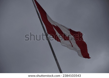Blur of background Canada flag in the sky