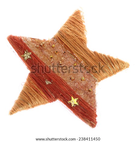 Old wooden Christmas star
