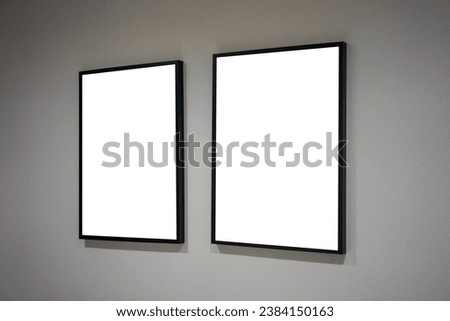 blank frame on a grey background
