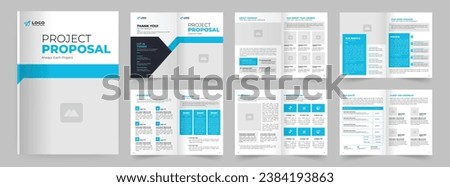  Project Proposal Template and  Project Proposal Brochure Layout   Royalty-Free Stock Photo #2384193863