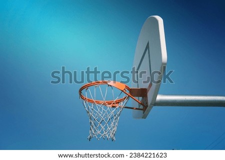 White And Orange Basketball Hoop Royalty-Free Stock Photo #2384221623