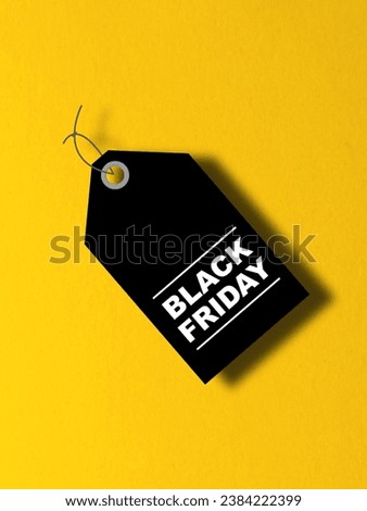 Black Friday on yellow background with gift boxes, Thanksgiving, November