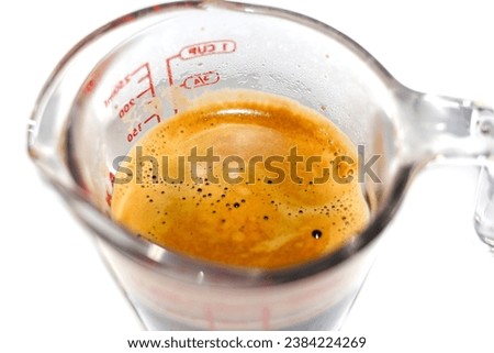Espresso machine maker hot coffee. Put coffee cup on white background with isolated picture style.