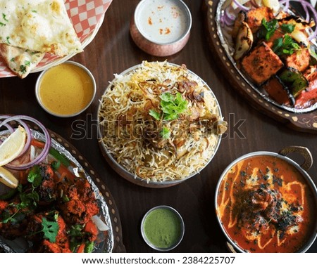 Indian Food On Restaurant Table