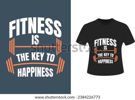 Fitness Gym T-shirt design vector