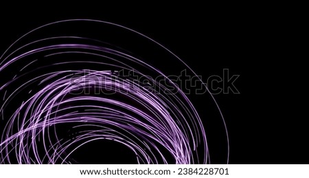 Luminous  lines on a black background