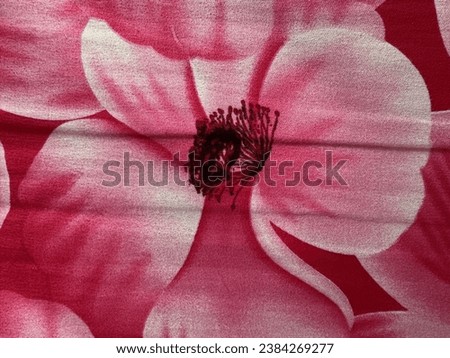 Pink red flower, cloth background stock photo