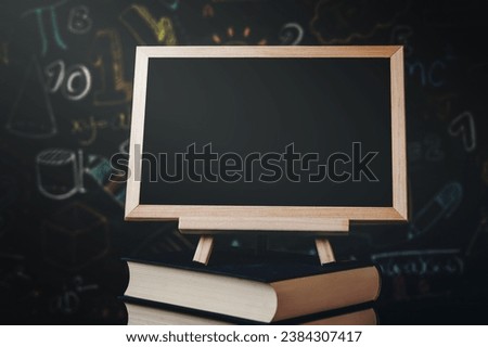blank photo frame in the classroom