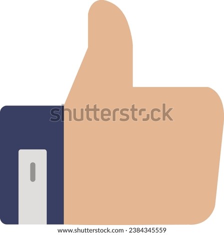 Thumb Up Flat Vector Icon Design