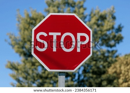 Stop traffic sign to keep people safe from the dangers of the road. 