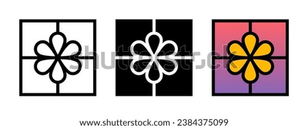 Set of present gift box trendy icons. Pixel perfect, linear, editable outline, flat solid, color gradient style. Celebration package signs.