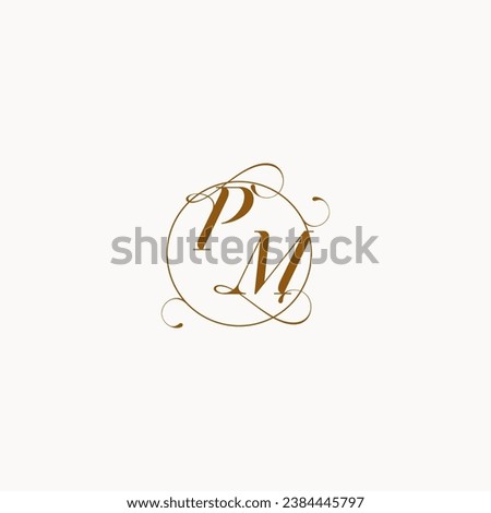 PM uniquely wedding logo symbol of your marriage and you can use it on your wedding stationary