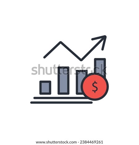 revenue icon. vector.Editable stroke.linear style sign for use web design,logo.Symbol illustration.