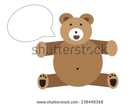 big brown bear cartoon character smiling and talking