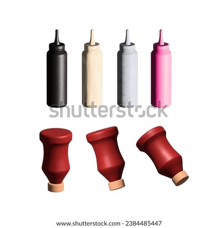 bottle color 3d red picture