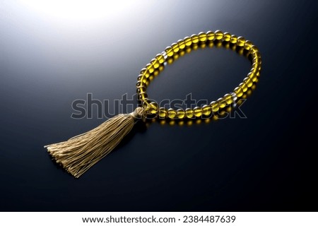 Mala beads used during Japanese Buddhist services