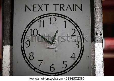 Time of the last train departure Royalty-Free Stock Photo #2384502385