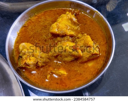 selective focus picture of homemade chicken curry