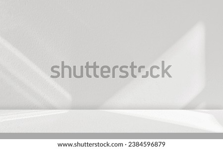 Background White Wall Studio with Shadow diagonal,light on Cement floor Surface Texture Background,Empty Kitchen Room with Podium Display,Top Shelf Bar,Backdrop Concrete background,Cosmetic Product 