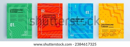 Modern abstract covers set, minimal covers design. Colorful geometric background, vector illustration. Royalty-Free Stock Photo #2384617325