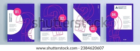 Modern abstract covers set, minimal covers design. Colorful geometric background, vector illustration. Royalty-Free Stock Photo #2384620607