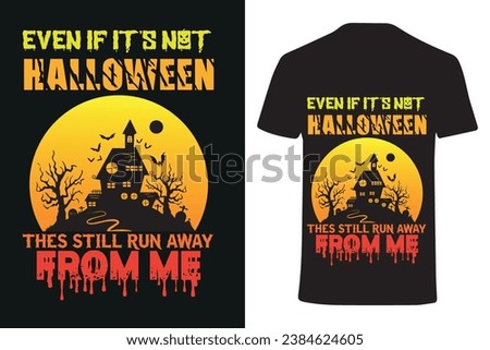 Halloween With Spirits Tshirt Design - Halloween Vector Design