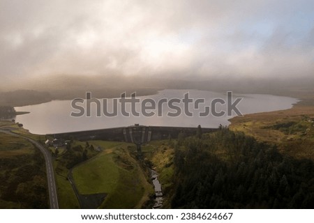 Aerial photography of Spelga dam in Northern Ireland.
Beautiful misty morning